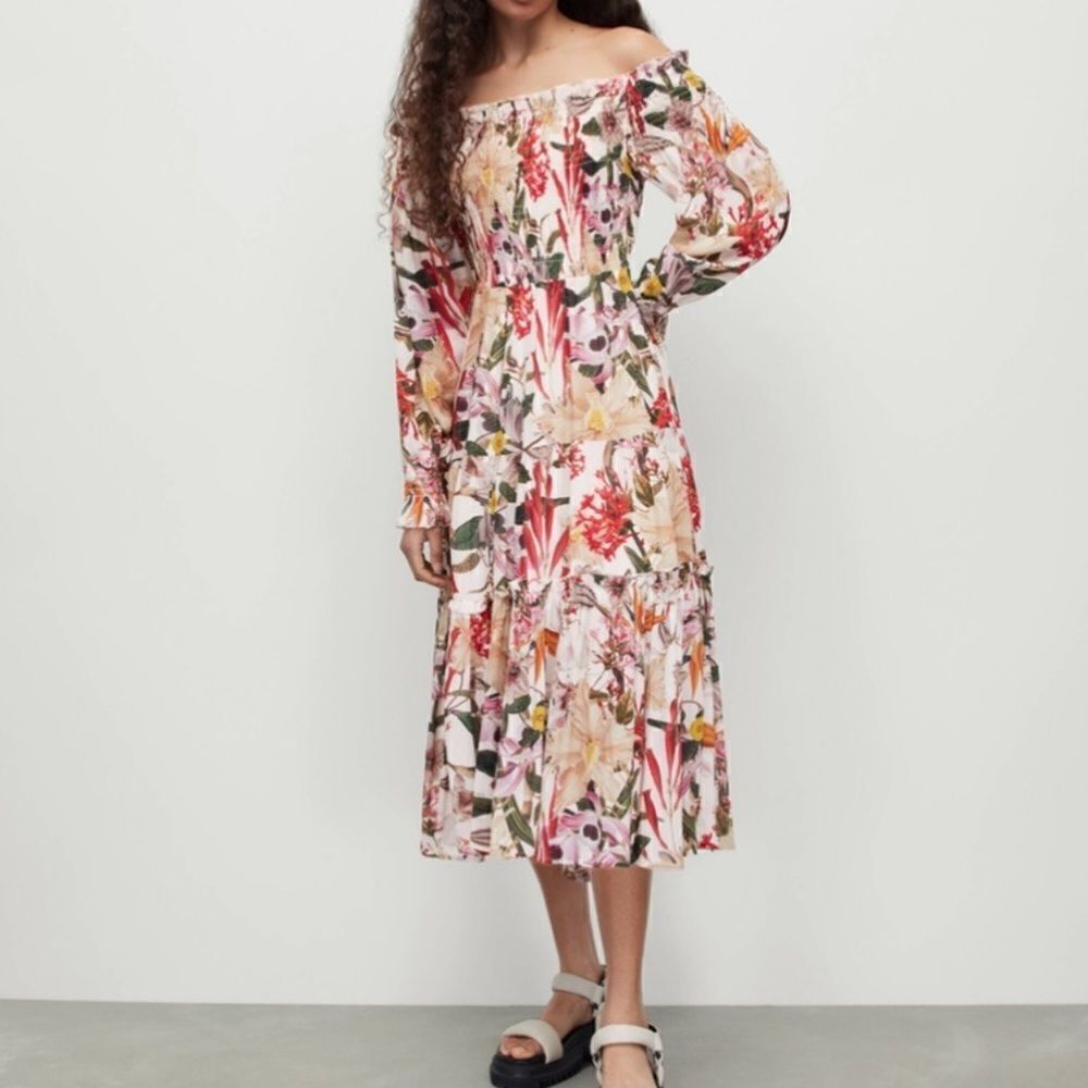All Saints Lillemor Leondra Floral Maxi Dress-D10